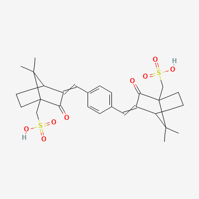 Структурна формула: TEREPHTHALYLIDENE DICAMPHOR SULFONIC ACID